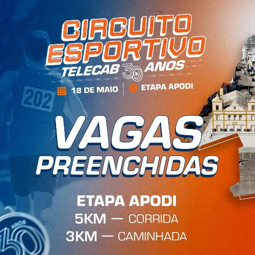 evento: CIRCUITO ESPORTIVO TELECAB 30 ANOS – ETAPA APODI 